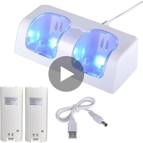 Rechargeable For Nintendo Wii U Battery Pack Gamepad Wiiu Controller Charger Remote Control Spare Joystick Manette Charging Dock