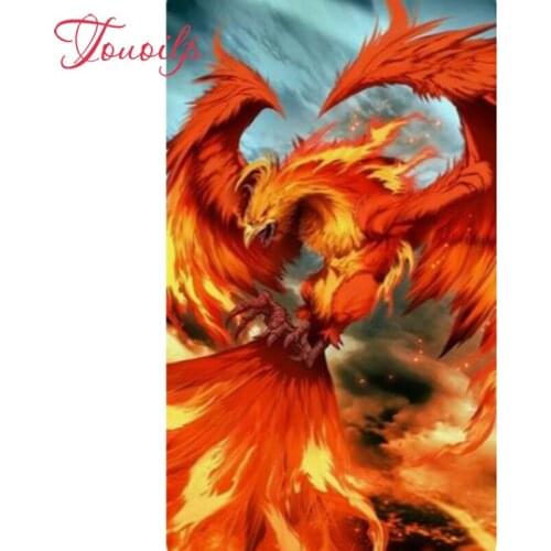 5d diy diamond embroidery full square&round Animal Flame phoenix diamond painting Cross Stitch Rhinestone mosaic home decoration