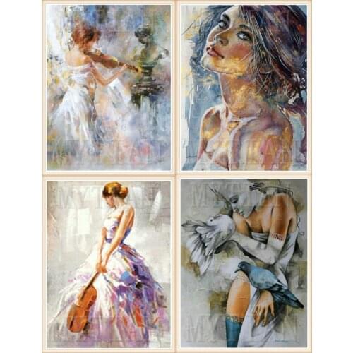 DIY 5D Diamond Embroidery Full square/round Resin lady Diamond girl Picture Home Wall Decor Mosaic Diamond Painting woman