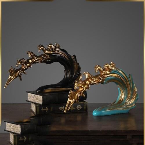 American Fengshui Mascot Horse Ornaments Crafts Home Livingroom Animal Figurines Decoration Office Desktop Sculpture Accessories