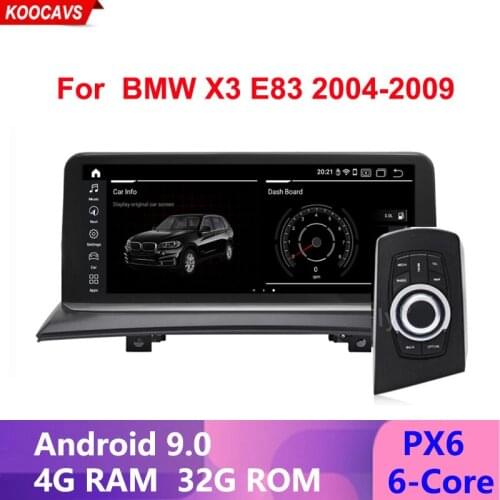 IPS 10.25" Android 9.0 PX6 Car Screen multimedia For BMW X3 E83 2004-09 GPS Navi Stereo WIFi Google 4+32G RAM 6 Core CPU SWC BT