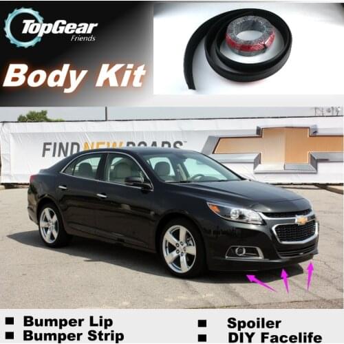 For Chevrolet Malibu Bumper Lip Lips / Top Gear Shop Spoiler For Car Tuning / TOPGEAR Body Kit + Strip