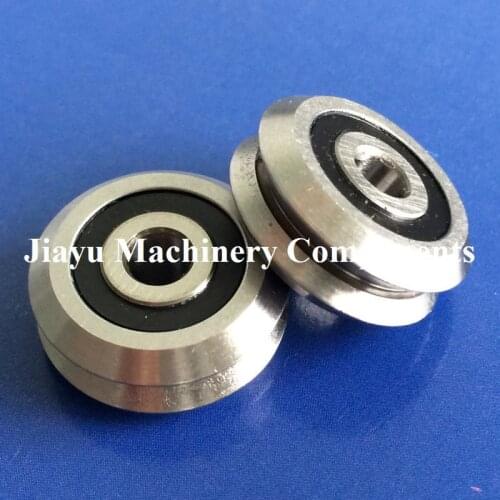 Free Shipping 20 PCS RM1-2RS Track Roller Bearings 3/16 inch bore V Groove Guide Bearings