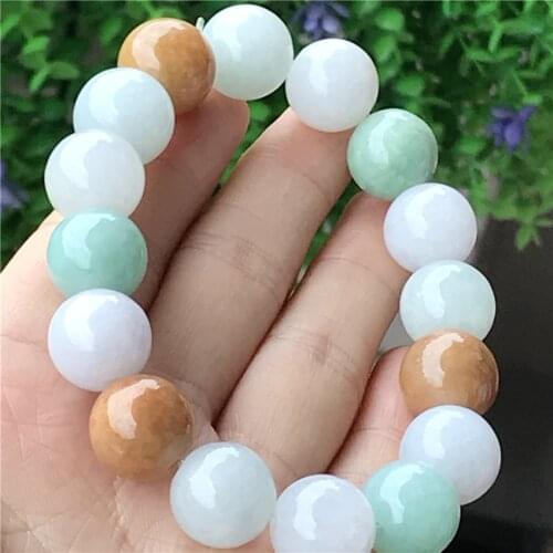 Natural Myanmar A jade bracelet for women men jadeite jade 13mm beads bracelets women bracelet natural jade stone jade bangle