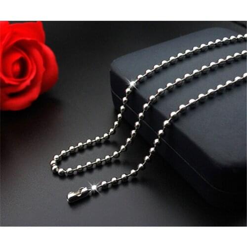 1pc Round Beads Chain Stainless steel 60cm 80cm necklace Chain fit floating locket Diffuser locket DIY makings Good quality