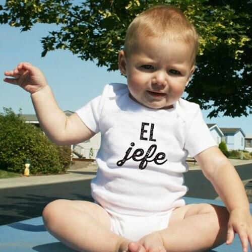 New Romper For Boys Girls Casual Summer Baby Boy Girl Short Sleeve EL Jefe Romper Newborn Baby Clothes 0-24M