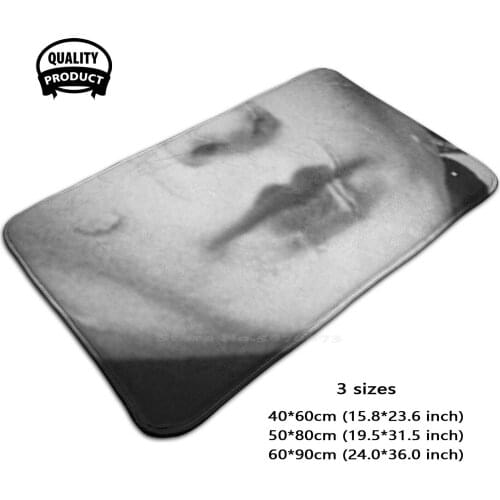 Halloween Face Door Mat Foot Pad Home Rug Color Colour Graphic Cool Scary Horror Surreal Real Trendy Trending Popular Black