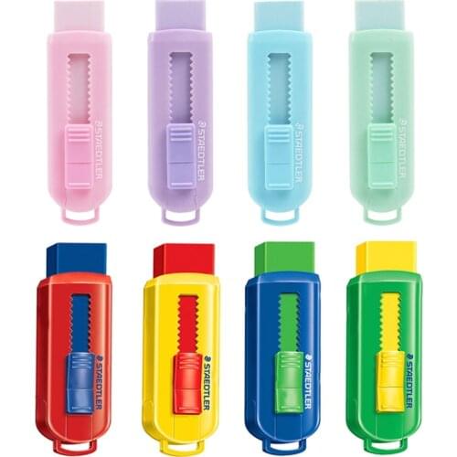 STAEDTLER Eraser Macaron Color Move Lock Type PVC Free Rubber Erasers Kids Gift Award Germany Stationery School Student A6114