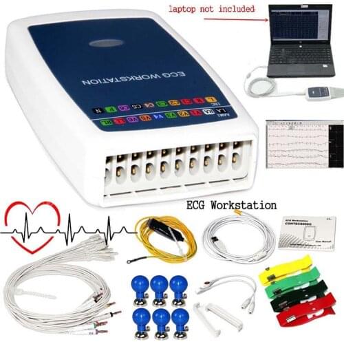 Hot CONTEC 8000G Workstation Portable ECG Waveform Recorder Analyzer System 12Lead Resting Heart Resting Analysis System