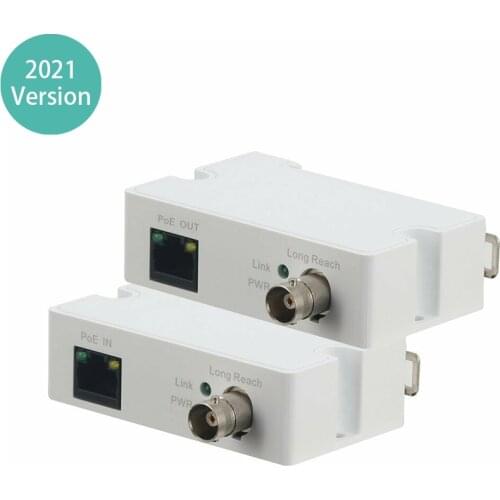 LINOVISION POE Over Coax EOC Converter IP Over Coax Max 3000ft Power and Data Transmission Over Regular RG59 Coaxial Cable