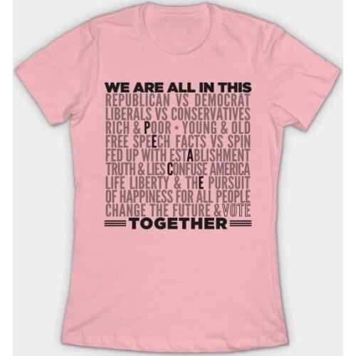 WE ARE ALL IN THIS TOGETHER--PEACE Womens T-Shirt