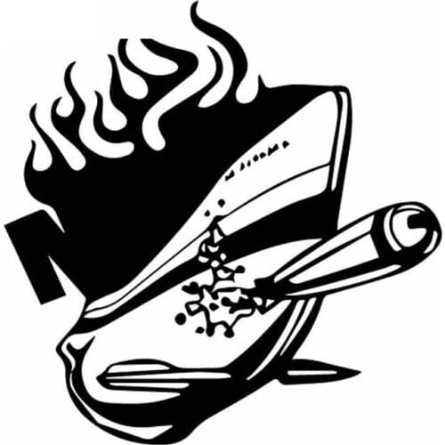 Ship Wave Reflection Sprint Confrontation Sticker Car Decoration Personality Pvc Waterproof Decal Black/white, 15cm*16cm