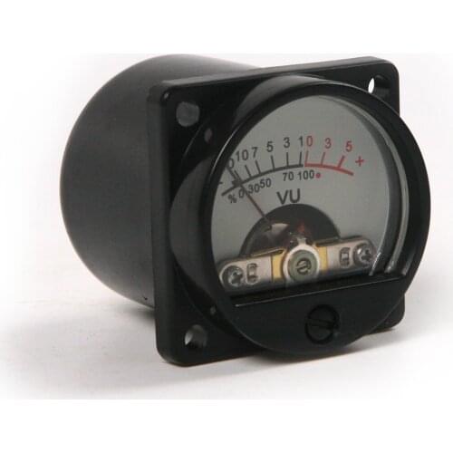 New 1Pc AC/DC 6-12V Analog VU Panel Meter 500UA Warm Back Light Recording Level Meter 35x35mm Widely used in audio equipment