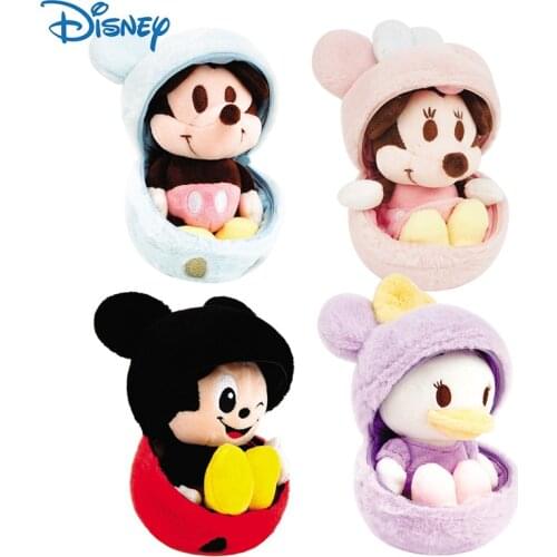 Original Disney Plush Reveal Blind Box Cute Mickey Minnie Mouse Donald Duck Key Chain for Girls Surprise Plush Toys for Children