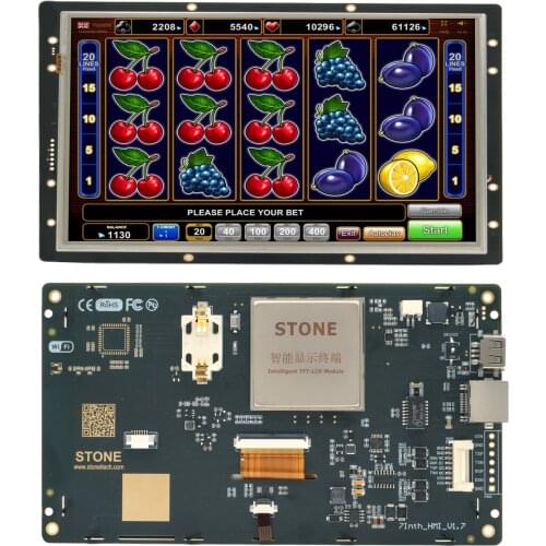 5" RS232 LCD Display Panel with Controller Board + Program + Touchscreen