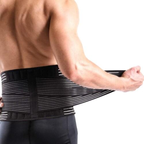 Adjustable Tummy Slimming Fat Burning Girdle Body Shaper Double Lumbar Lower Back Support Brace Exercise Belt Pain Relief
