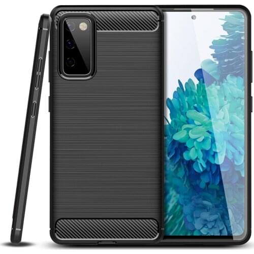 S20FE Luxury Carbon Fiber Protection Case For Samsung Galaxy S20 Fan Edition Case Silicon Soft Case For Samsung S20 FE Fundas