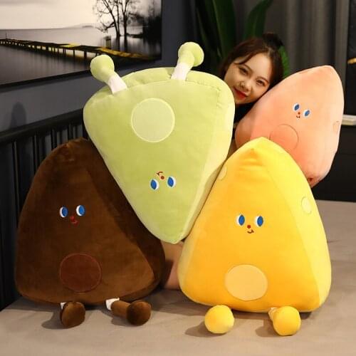 30-50cm Cute Cheese Pillow Plush Toys Stuffed Soft Creative Lovely Pillows Dolls For Kids Girls Birthday Gifts