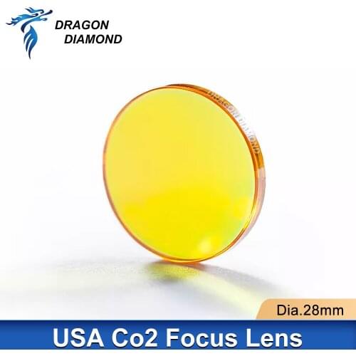 USA ZnSe Co2 Laser Lens Laser Engraver Dia.28mm FL. 50.8mm 63.5mm 2inch 2.5inch Focus Length For CO2 Laser Cutting Machine