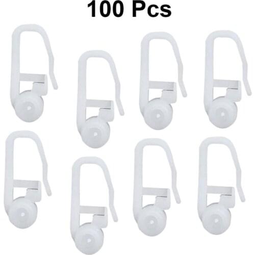 100PC Bed Curtain Special Hook Accessories Curtain Hanging Ring with Ball Track Hook Curtain Roll Universal Curtain Roller Blind