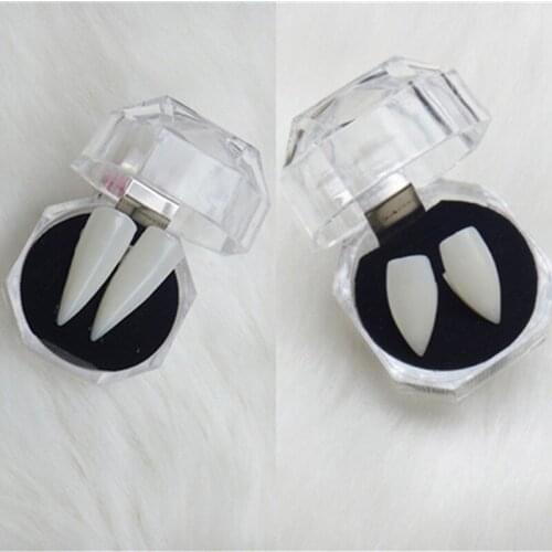 2pcs Creative Anime Seraph of the end Cartoon False Teeth Cosplay Accessories Decoration for Women Men Gift Toy