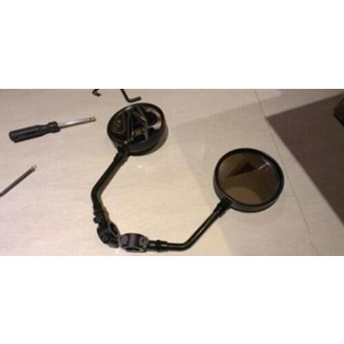 2 Packs Motorcycle Handlebar Mirror Mount Universal 10mm X 7/8'' - Black