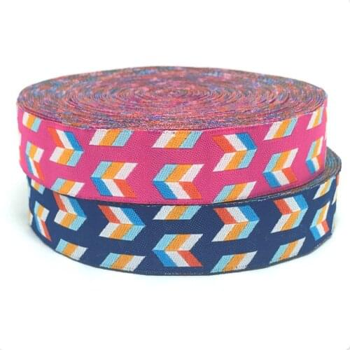 2016 NEW wholesale 3/4'' 20mm 10y/lot Wide arrow geometric restoring Woven Jacquard Ribbon dog chain accessories KTZD16072603
