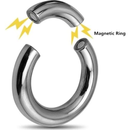 304Stainless Steel Heavy Duty male Magnetic Ball Scrotum Stretcher Metal Penis Cock Lock Ring Delay Ejaculation Sex Toys For Men