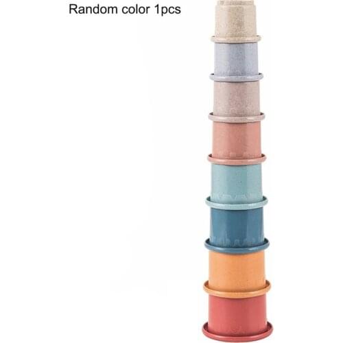 8pcs Layer By Layer Hourglass Folding Cup Toys Set With Water Hole Children Gift Childrens Educational Interest Toys