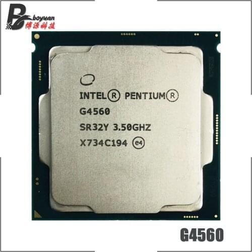 Intel Pentium G4560 3.5 GHz Dual-Core Quad-Thread 54W CPU Processor LGA 1151