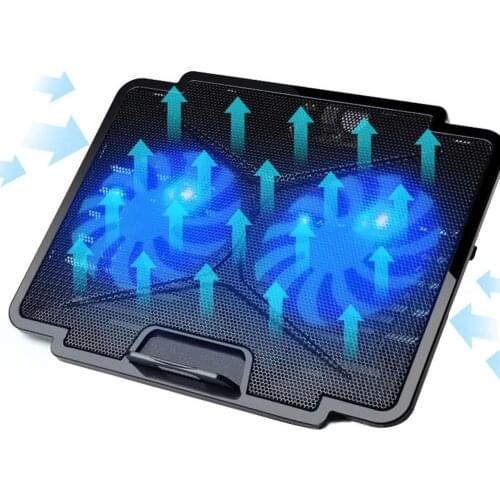 Gaming Laptop Cooler Adjustable Speed 2 USB Ports and 2 Cooling Fan Laptop Cooling Pad Notebook Stand for 14/15.6inch
