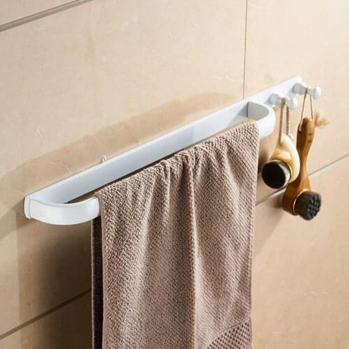 Leyden Brass 24inch Towel Bar with Hook Black Finish,Towel Holder Lavatory Wall Mounted ORB Contemporary Bathroom Hardware