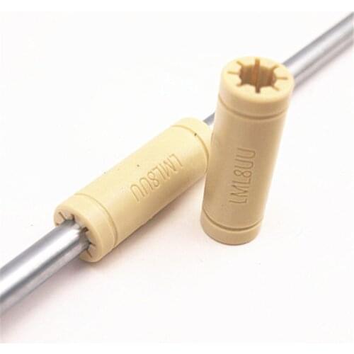 SWMAKER 1pcs Solid Polymer LM8UU Linear Bearings Bushing LM8LUU 8MM 8*15*45 mm Prusa for Mendel DIY CNC Motion