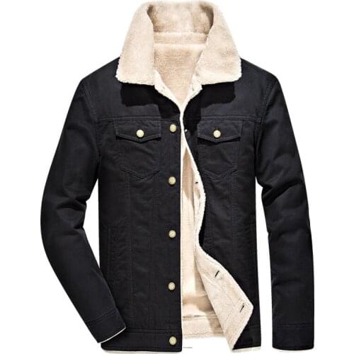 Promotion 2017 Mens Fleece Parkas Jacket Thick Warm Winter Fit plush Coat Men Military jackets Casual mens cotton jacket M-4XL