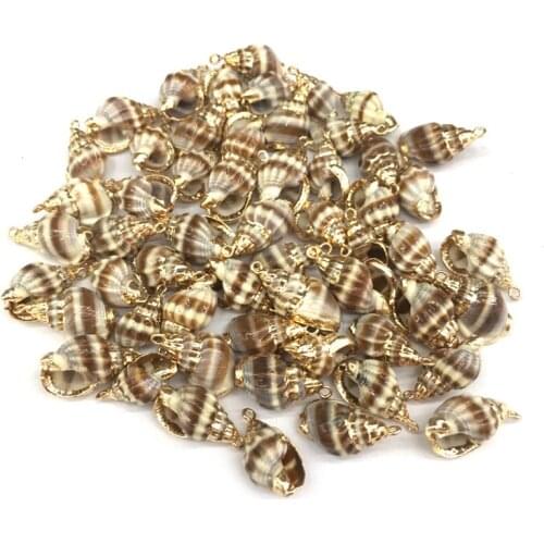 Natural shell fashion Conch Pendants Charms Necklace pendant for Jewelry Making DIY Bracelet Necklaces Accessories Size 12x28mm