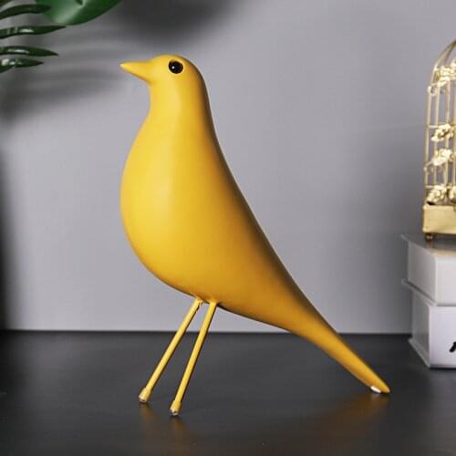 2021 New Modern Minimalist Resin Bird Ornaments Home Soft Decorations Living Room Hotel Creative Eames Animal Ornaments