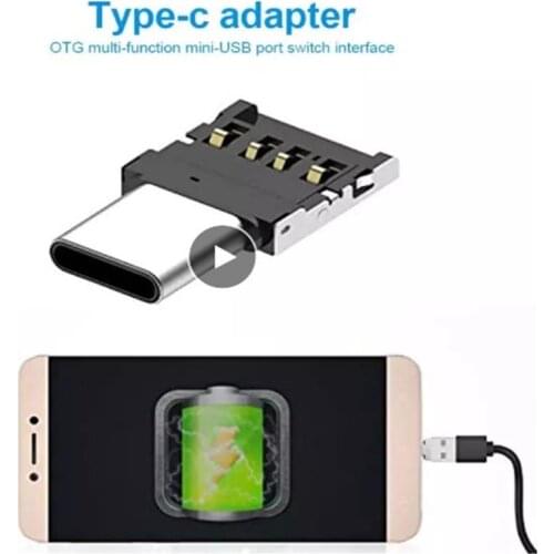 2 In 1 Type-C OTG To USB Interface OTG Adapter Cable Fast Transfer Connector Converter Positive Negative Pluggable For Xiaomi