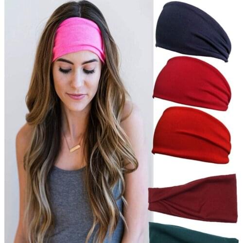 1PC Fashion Yoga Sport Headband Running Hair Band Turban Outdoor Gym Sweatband Sport Fitness Bandage Women Men Sport Accessories