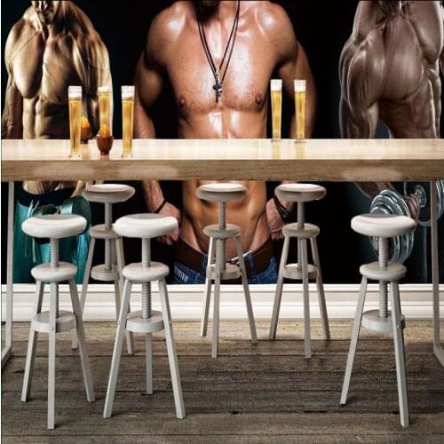 Drop Shipping 3D Photo Wallpaper Custom Gym Muscle Man Mural Bar Casino Wallpaper Boxing Room Decoration Papel Tapiz Para Pared