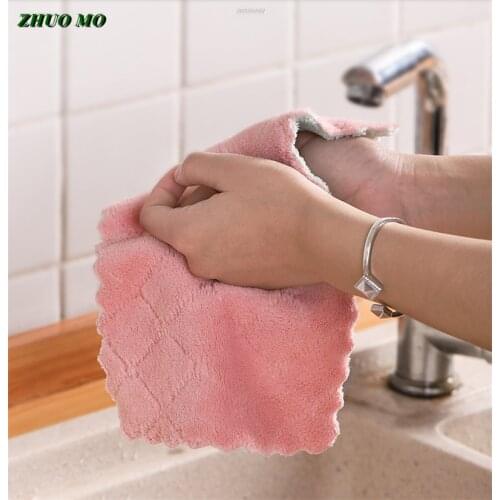 30pcs Soft Microfiber Kitchen Towel Dish Cloth Double-sided rag Non-stick Oil Washing Cloth Rag for home Cleaning Wiping Tools