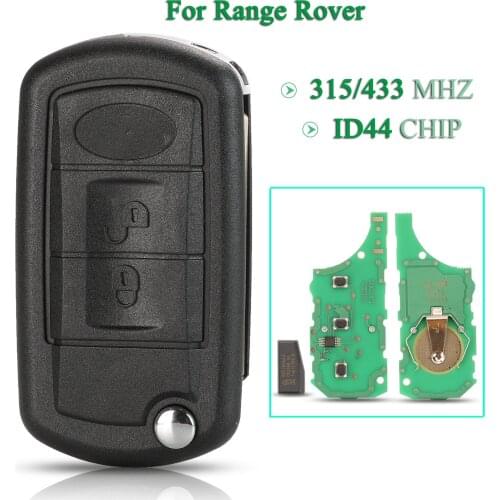 Bilchave 2 Buttons For Land Rover Range Rover EWS Syste FOB 315Mhz/433MHz With ID44 Chip Folding Smart Remote Car Key