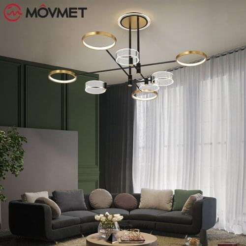 Modern LED Ceiling Lights Remote Control Living Room Bedroom Led Ceiling Light Dimming Gold Ceiling Lamp Fixtures