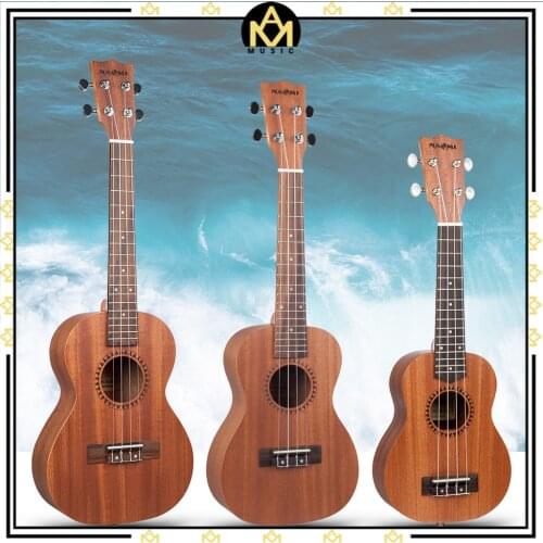 Ukulele 21/23/26 Inch Soprano/Concert/Tenor Sapele Rosewood Fretboard Fine Uke Tuning Peg Tuners 4 String Hawaiian Mini Guitarra