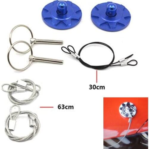 SPSLD Universal 2pcs Aluminum Racing Car Auto Hood Pin Engine Locks Kit Car Bonnet Hood Lock