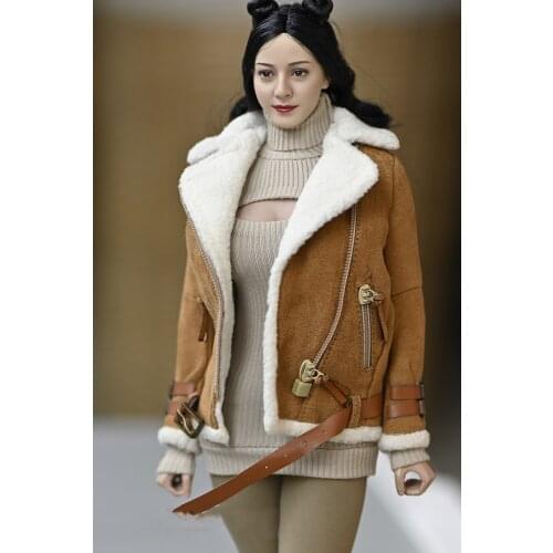 1/6 Scale Female Soldier Clothes Coat Cashmere Jacket for 12 Inches TBLEAGUE Seamless Body Figure
