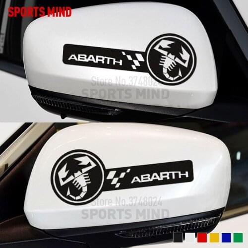 10 Pairs Rear view Mirror Car Sticker Decal For FIAT 500 Grande Punto Ducato Stilo Bravo Panda Abarth Car Styling Accessories