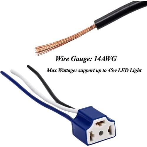 2pcs/set H4 3 Pin LED Headlight Replacement Repair Bulb Holder Connector Plug Wire Socket car light accessries