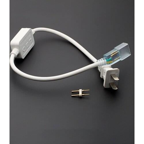 20pcs 50503528014 Plug 220V High Voltage LED Lamp Two line Patch Light Strip Power Adapter Switch Connector Lamp