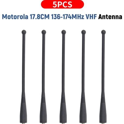 5X VHF 136-174MHz Antenna for Motorola Radio HT1000 GP900 MT2000 MTX8000 XTS 2500 Two Way Radios Antenna 17.5cm