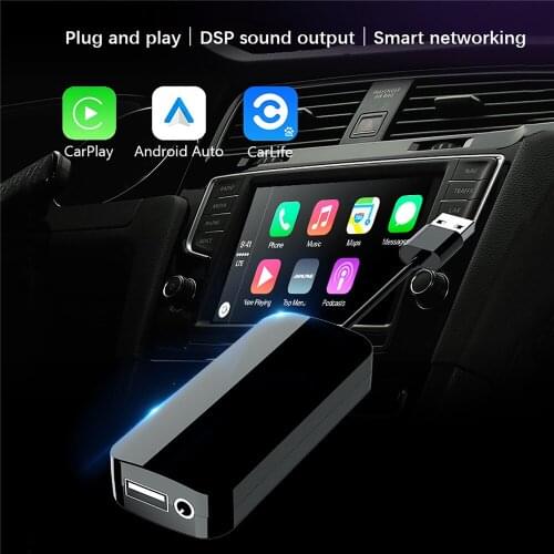 Wireless Carplay Box Voice Control/Google Maps/Waze USB Dongle Device for iPhone 5 & For iPhone Above 8 Android Above 4.2